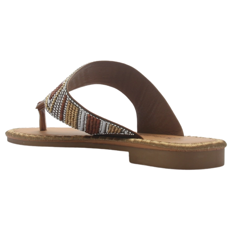 SANDALIA MUJER CASUAL CAFE CHALADA BUCKEL-6 - 4