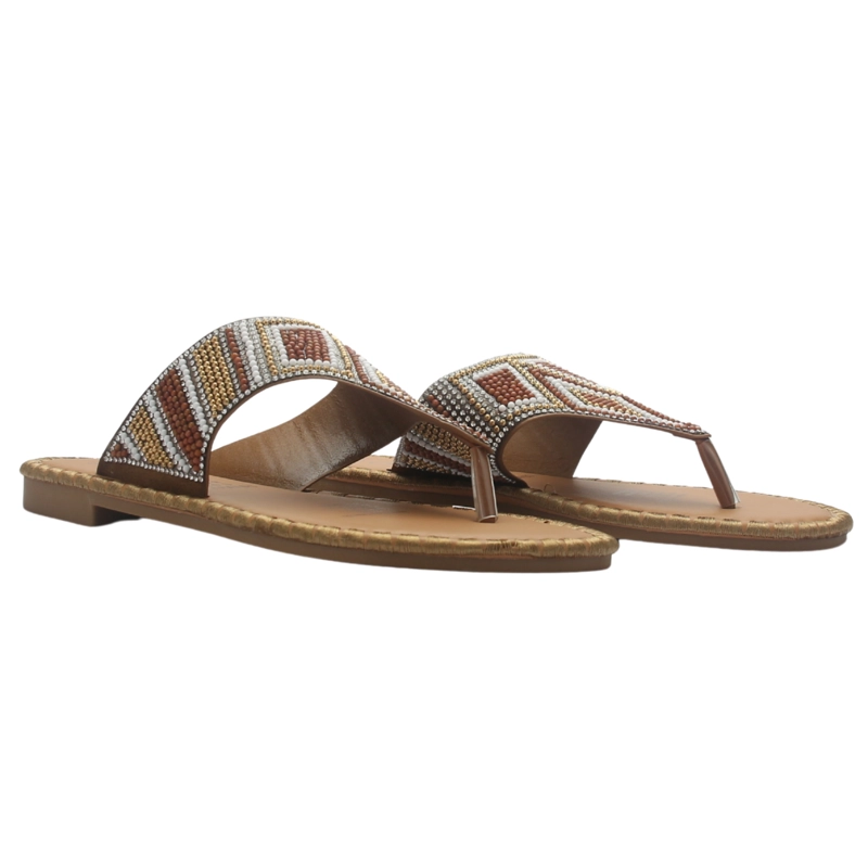 SANDALIA MUJER CASUAL CAFE CHALADA BUCKEL-6 - 5
