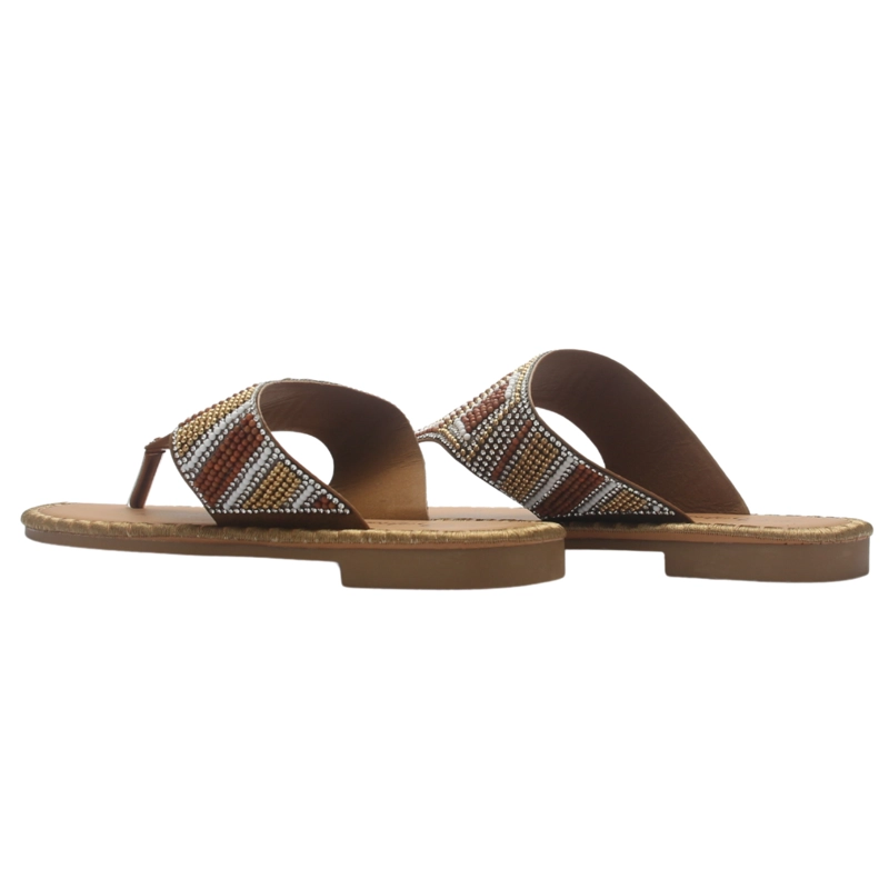 SANDALIA MUJER CASUAL CAFE CHALADA BUCKEL-6 - 6