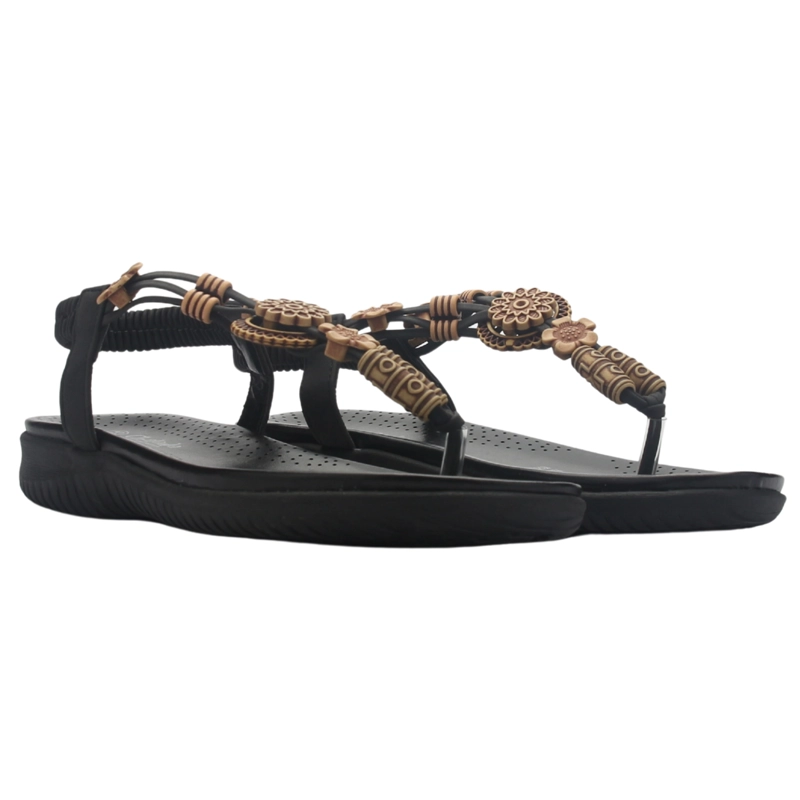 SANDALIA MUJER CASUAL NEGRO CHALADA CLARA-10 - 5
