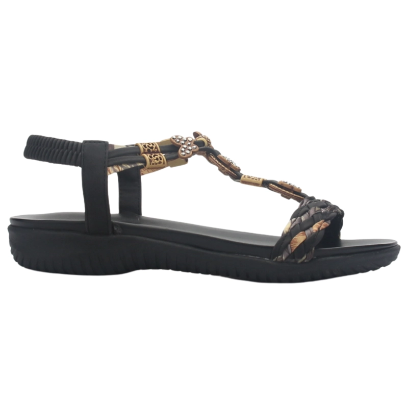 SANDALIA MUJER CASUAL NEGRO CHALADA CLARA-11 - 1