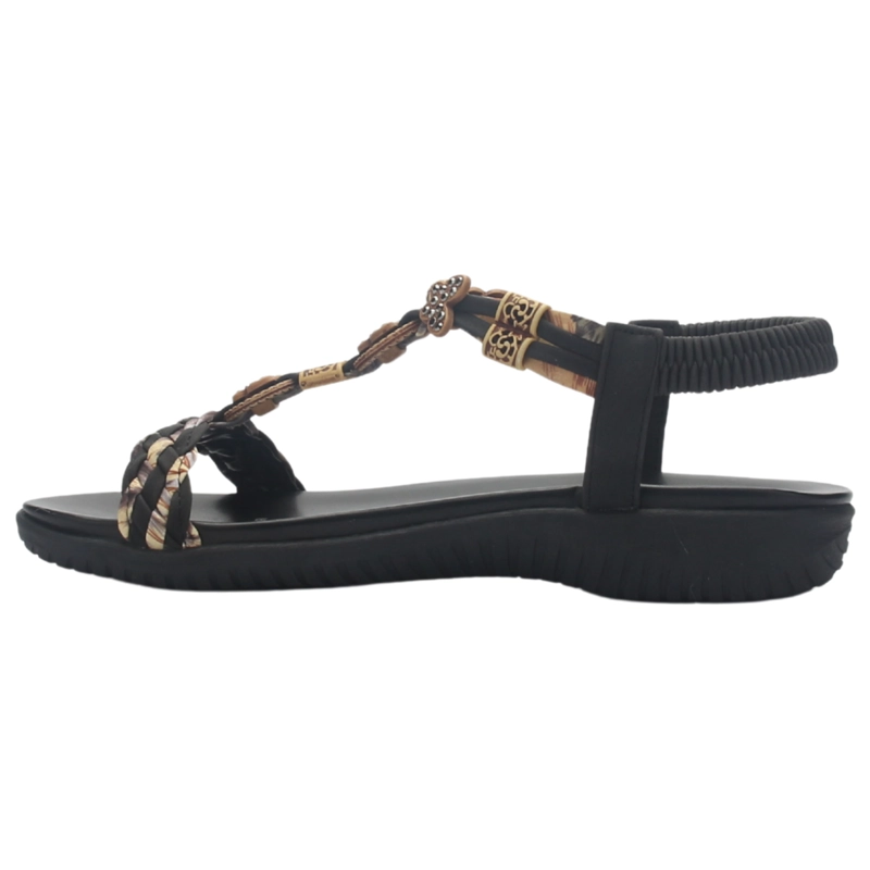 SANDALIA MUJER CASUAL NEGRO CHALADA CLARA-11 - 2