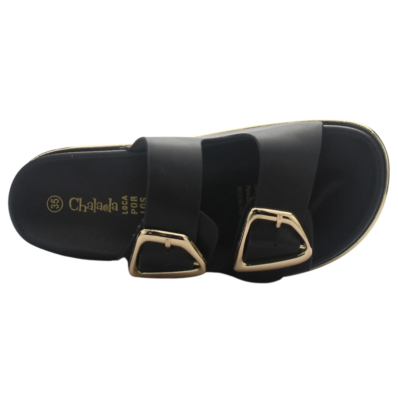 SANDALIA MUJER CASUAL NEGRO CHALADA BORA-21 - 5