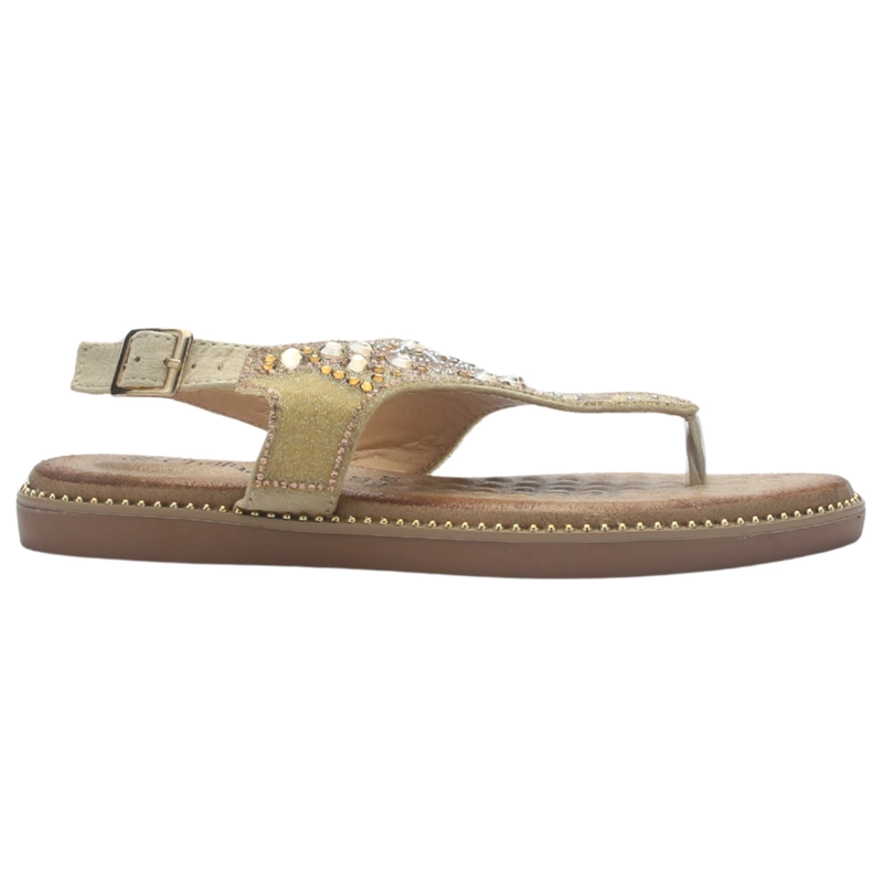 SANDALIA MUJER CASUAL DORADO CHALADA ANGUI-2 - 1