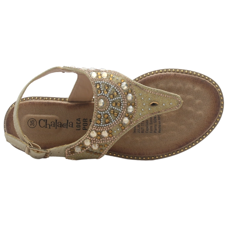 SANDALIA MUJER CASUAL DORADO CHALADA ANGUI-2 - 5