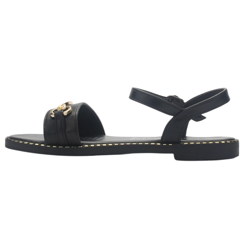 SANDALIA MUJER CASUAL NEGRO CHALADA BUCKEL-2 - 2
