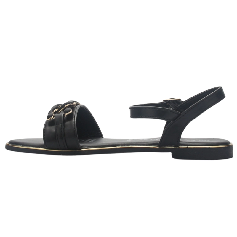 SANDALIA MUJER CASUAL NEGRO CHALADA BUCKEL-3 - 2