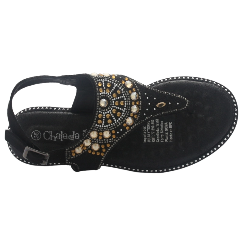 SANDALIA MUJER CASUAL NEGRO CHALADA ANGUI-2 - 5