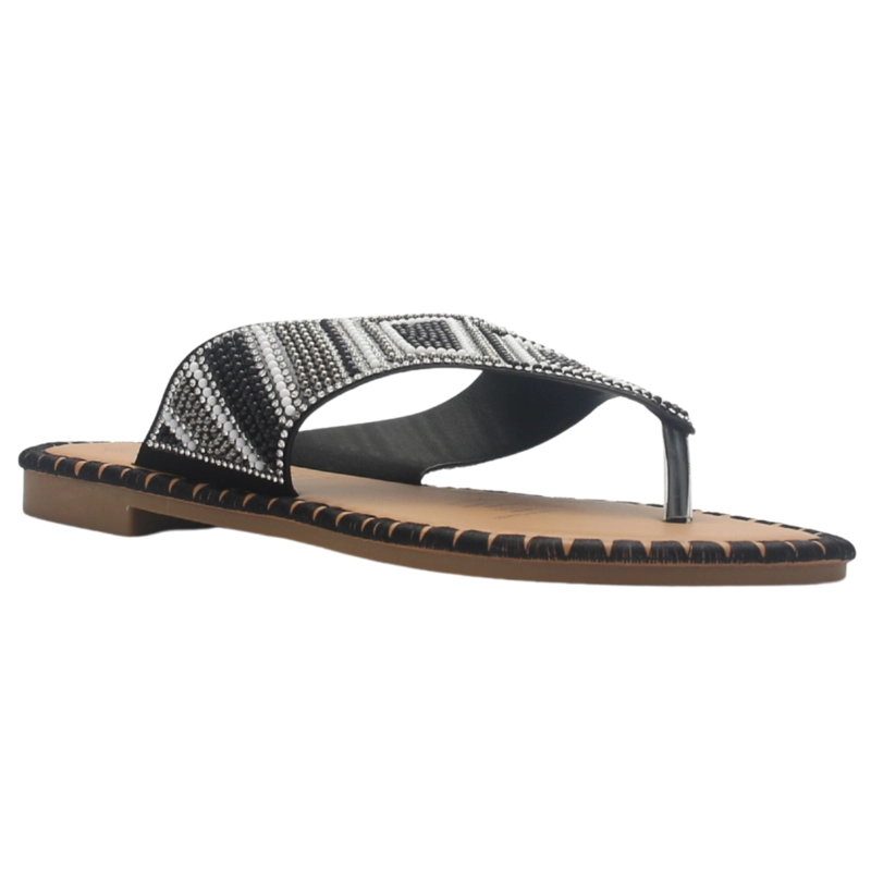 SANDALIA MUJER CASUAL NEGRO CHALADA BUCKEL-6 - 3