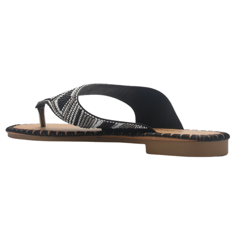 SANDALIA MUJER CASUAL NEGRO CHALADA BUCKEL-6 - 4