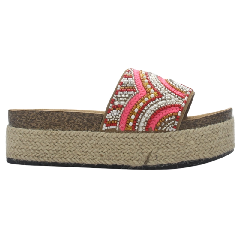 SANDALIA MUJER CASUAL FUCSIA CHALADA STORK-11 - 1