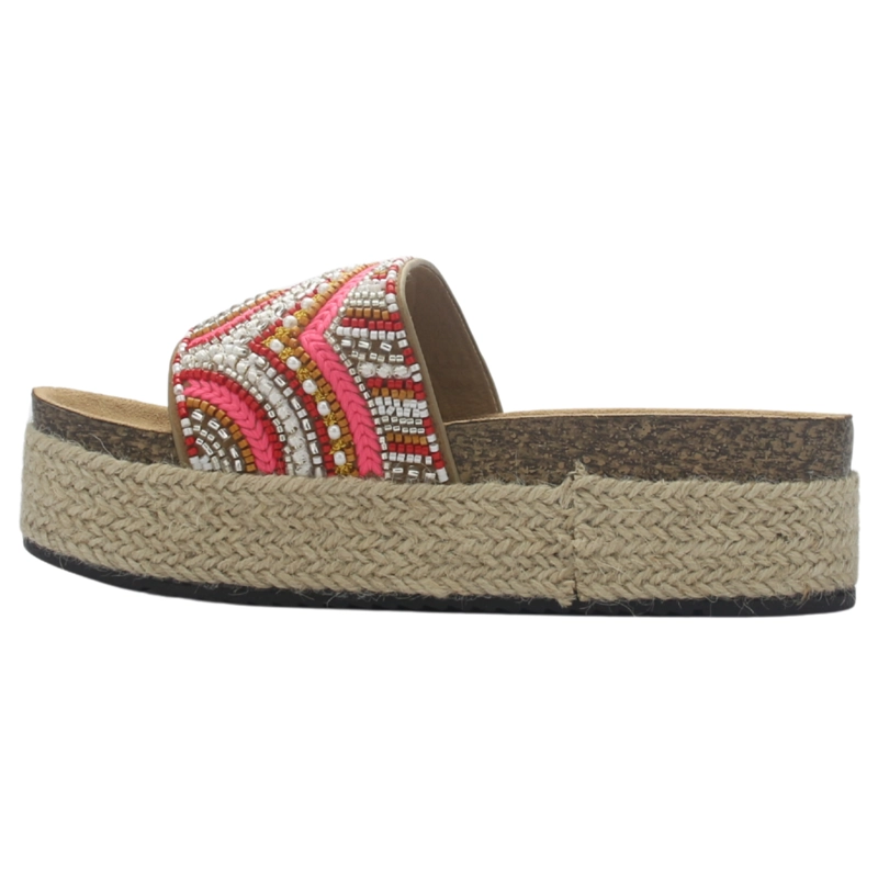 SANDALIA MUJER CASUAL FUCSIA CHALADA STORK-11 - 2