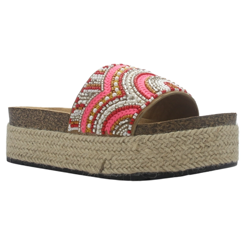 SANDALIA MUJER CASUAL FUCSIA CHALADA STORK-11 - 3