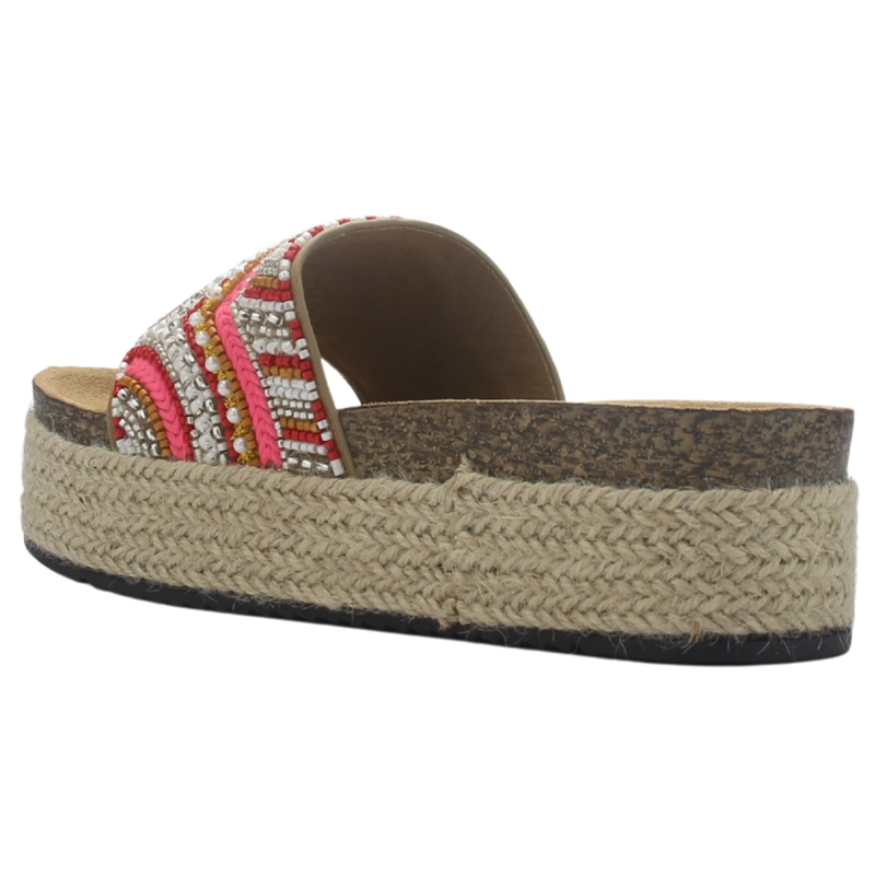 SANDALIA MUJER CASUAL FUCSIA CHALADA STORK-11 - 4