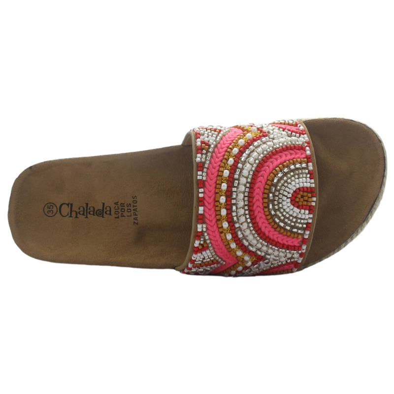 SANDALIA MUJER CASUAL FUCSIA CHALADA STORK-11 - 5