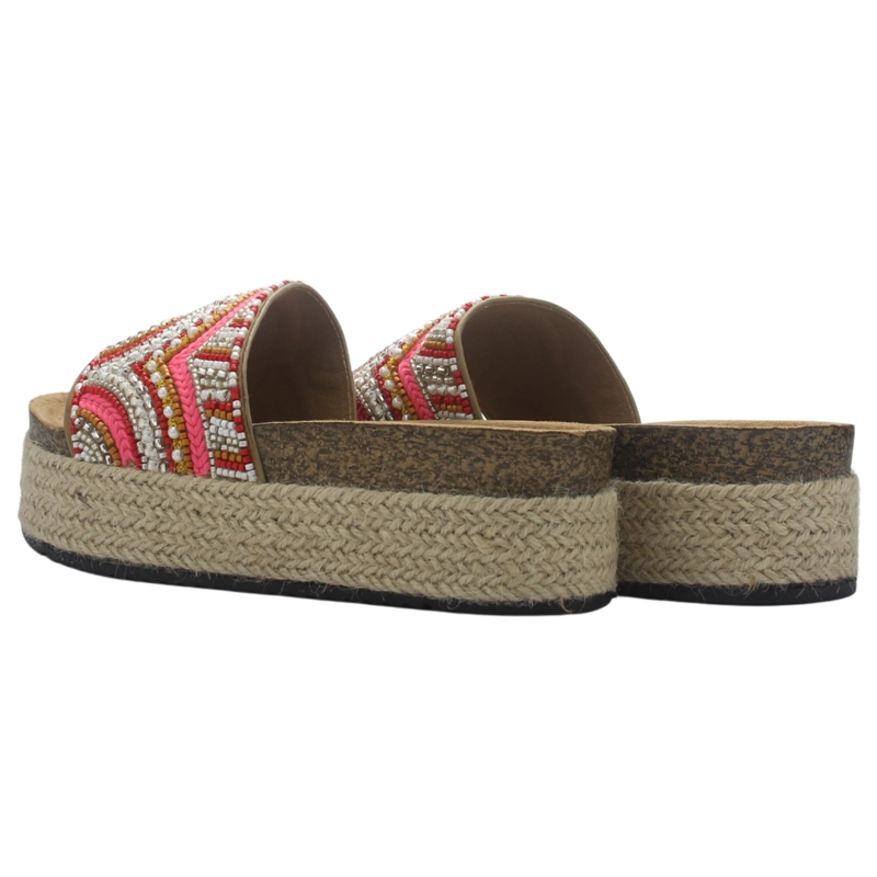 SANDALIA MUJER CASUAL FUCSIA CHALADA STORK-11 - 7