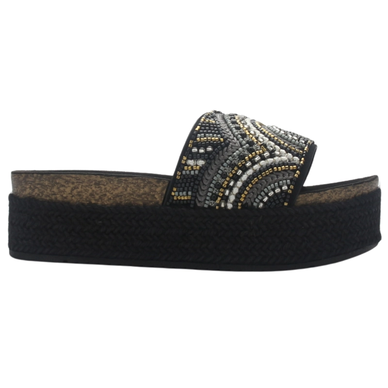 SANDALIA MUJER CASUAL NEGRO CHALADA STORK-11 - 1