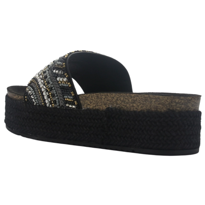 SANDALIA MUJER CASUAL NEGRO CHALADA STORK-11 - 4