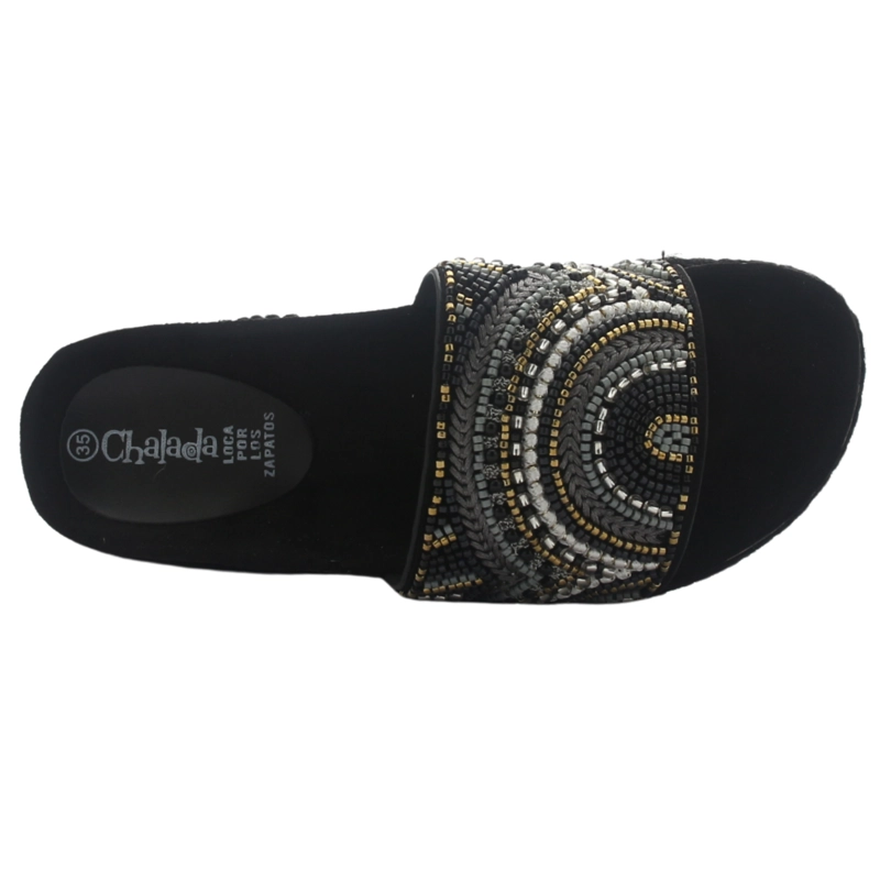 SANDALIA MUJER CASUAL NEGRO CHALADA STORK-11 - 5