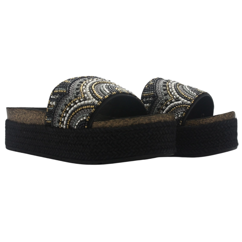SANDALIA MUJER CASUAL NEGRO CHALADA STORK-11 - 6