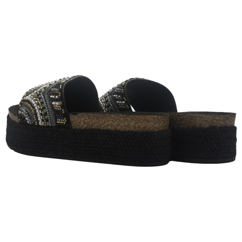 SANDALIA MUJER CASUAL NEGRO CHALADA STORK-11 - 7