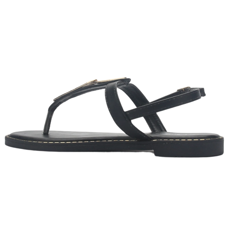 SANDALIA MUJER CASUAL NEGRO CHALADA BUCKEL-4 - 2