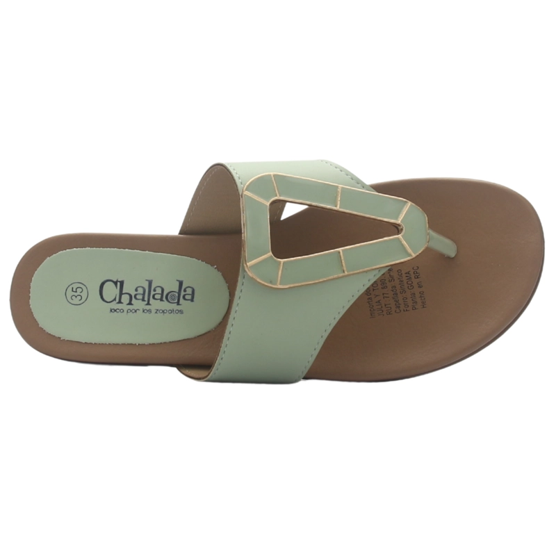 SANDALIA MUJER CASUAL VERDE CHALADA PRELA-16 - 4