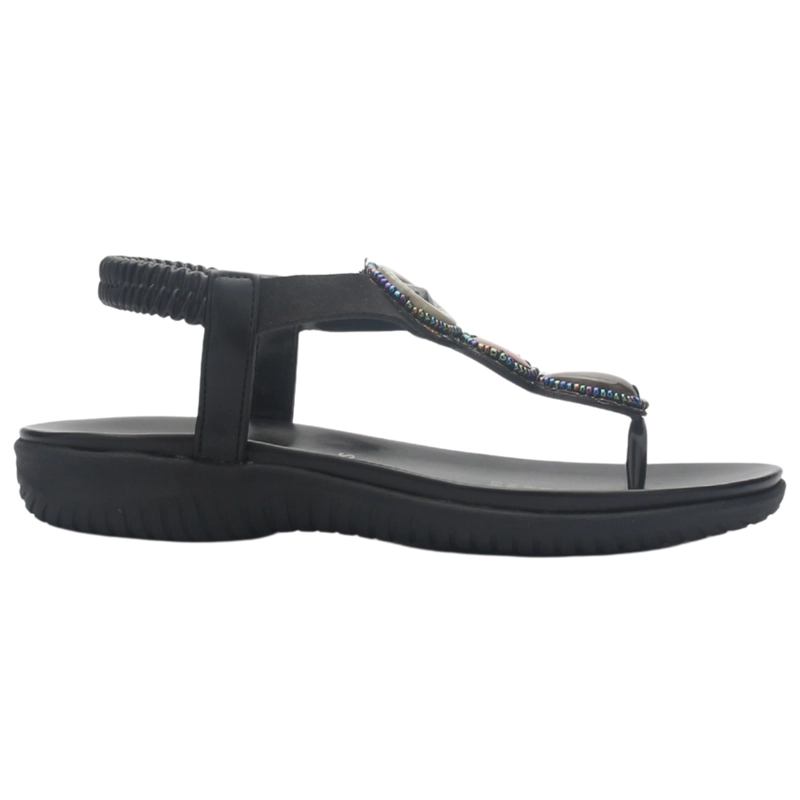SANDALIA MUJER CASUAL NEGRO CHALADA CLARA-12 - 1