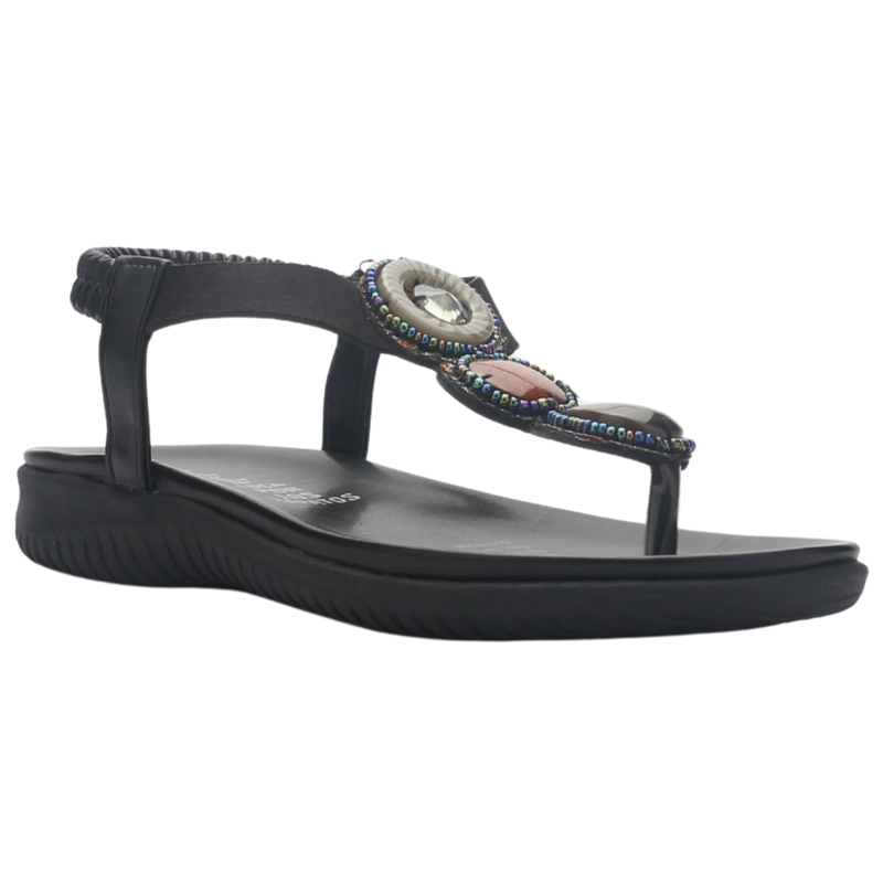 SANDALIA MUJER CASUAL NEGRO CHALADA CLARA-12 - 3
