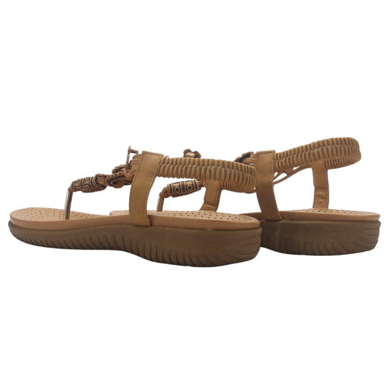 SANDALIA MUJER CASUAL CAMEL CHALADA CLARA-10 - 6