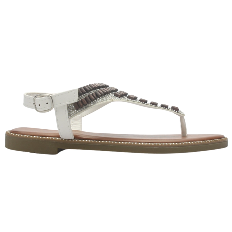 SANDALIA MUJER CASUAL BLANCO CHALADA BUCKEL-5 - 1