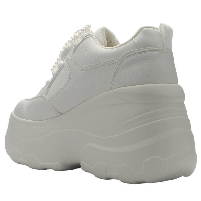 ZAPATILLA DE MUJER DE COLOR BLANCO URBANO CHALADA NAKE-3 - 4