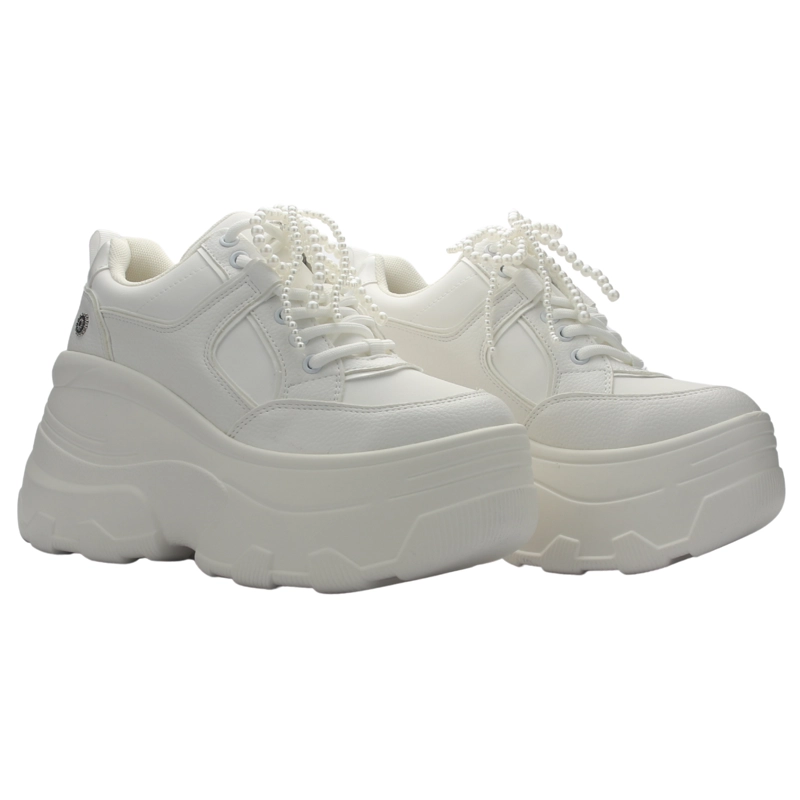 ZAPATILLA DE MUJER DE COLOR BLANCO URBANO CHALADA NAKE-3 - 5