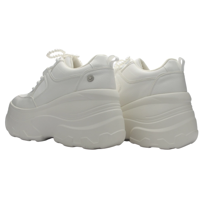 ZAPATILLA DE MUJER DE COLOR BLANCO URBANO CHALADA NAKE-3 - 6