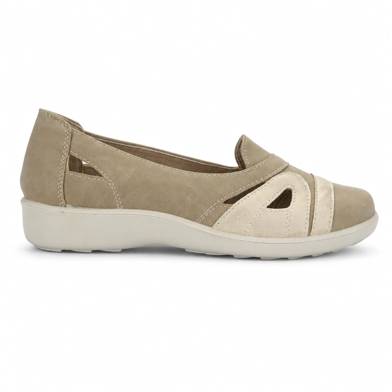 ZAPATO BEIGE MUJER CASUAL CHALADA DECO - 1