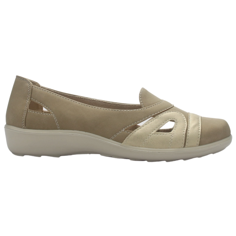 ZAPATO MUJER CASUAL BEIGE CHALADA DECO-12 - 1