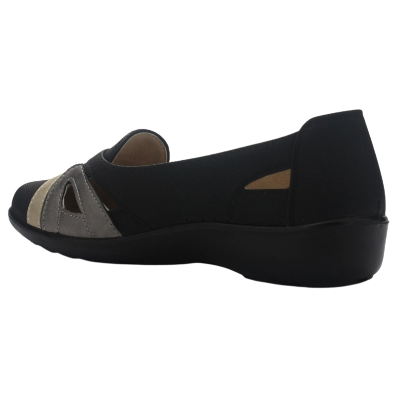 ZAPATO MUJER CASUAL NEGRO DORADO CHALADA DECO-12 - 4