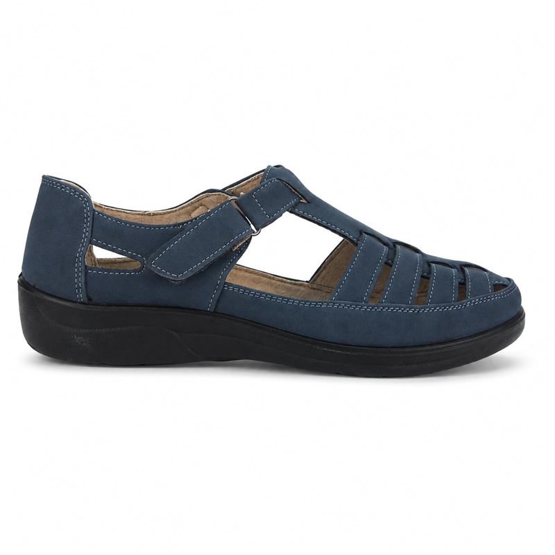 ZAPATO AZUL MUJER CASUAL CHALADA DECO - 1