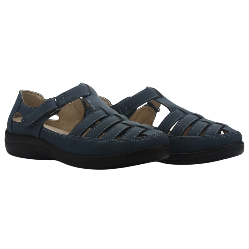 ZAPATO MUJER COLOR AZUL CASUAL CHALADA DECO-14 - 5