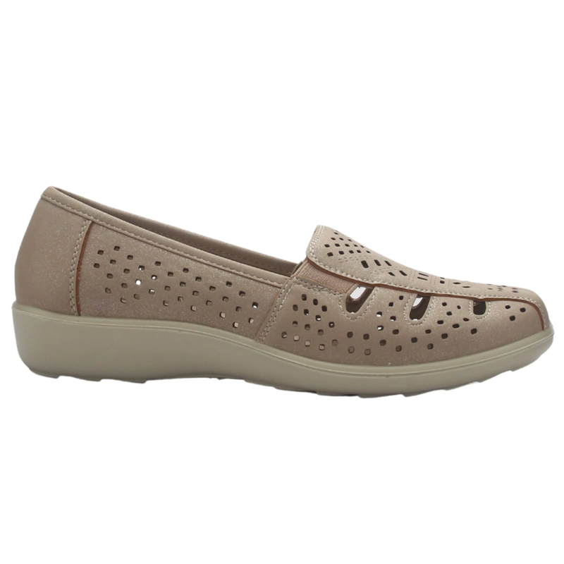ZAPATO MUJER CASUAL CHAMPAGNE CHALADA DECO-1 - 1