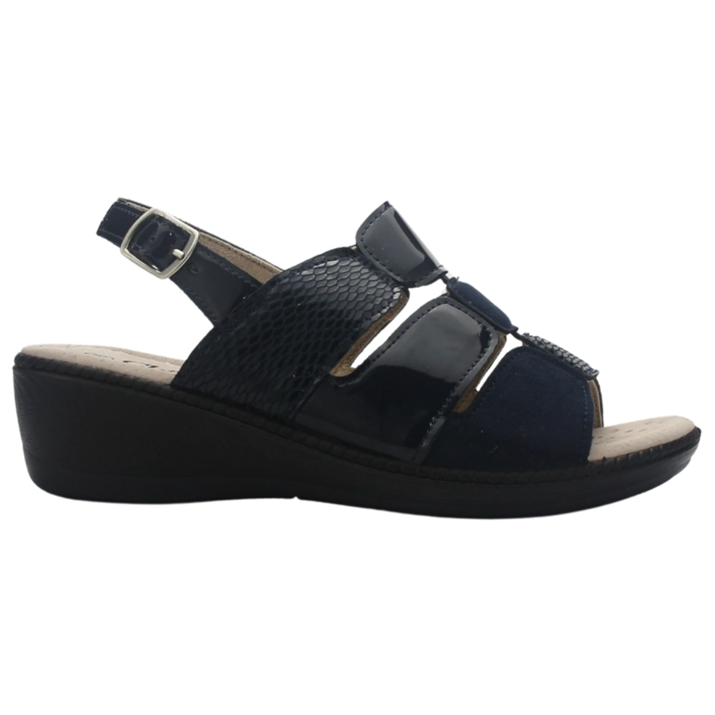 SANDALIA MUJER CASUAL AZUL MARINO CHALADA LUPE-85 - 1