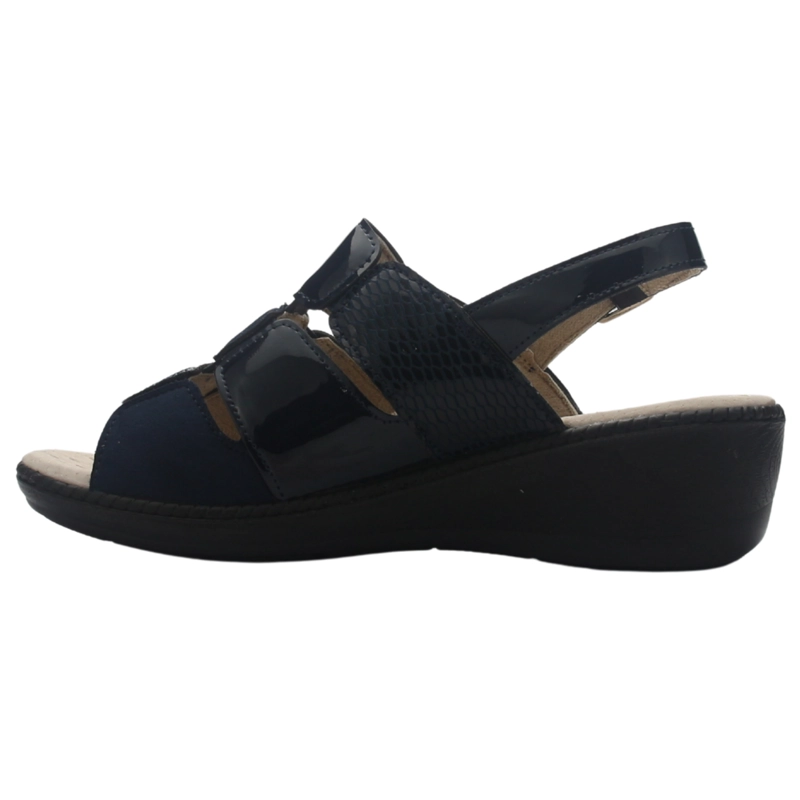 SANDALIA MUJER CASUAL AZUL MARINO CHALADA LUPE-85 - 2