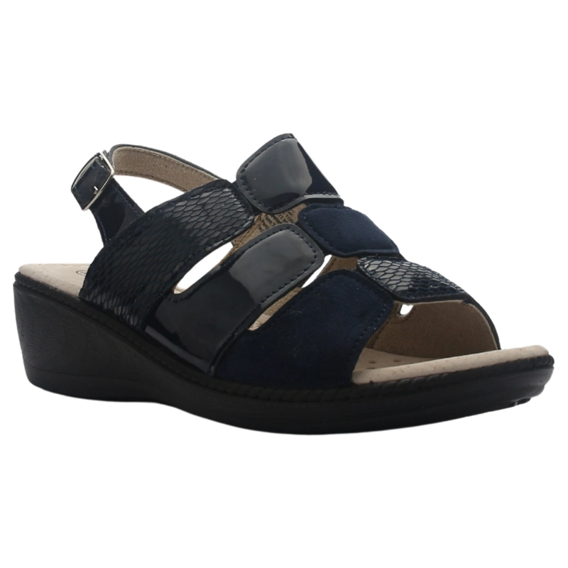 SANDALIA MUJER CASUAL AZUL MARINO CHALADA LUPE-85 - 3