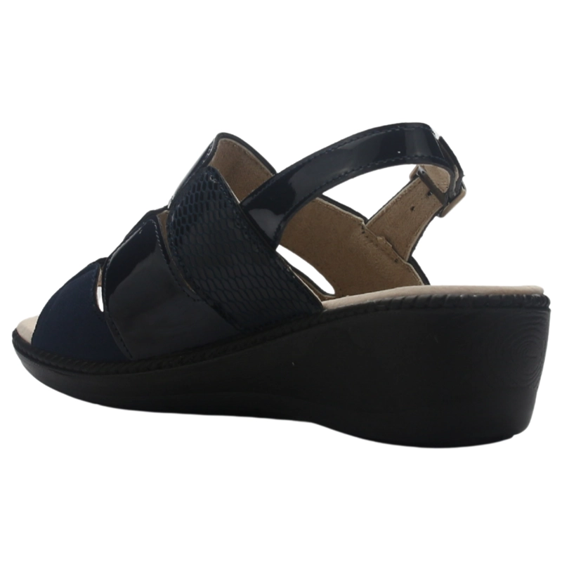 SANDALIA MUJER CASUAL AZUL MARINO CHALADA LUPE-85 - 4