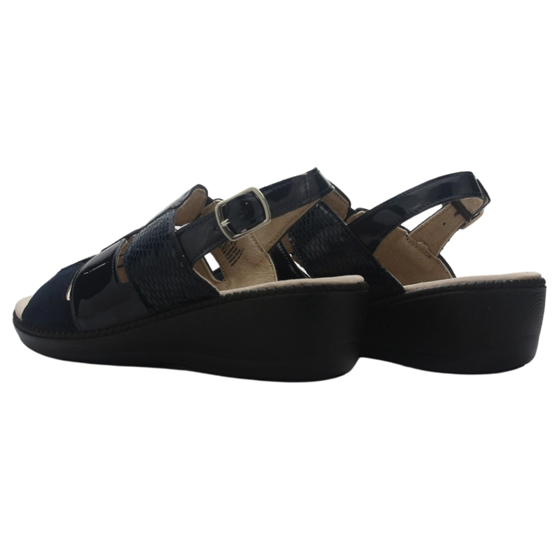 SANDALIA MUJER CASUAL AZUL MARINO CHALADA LUPE-85 - 6