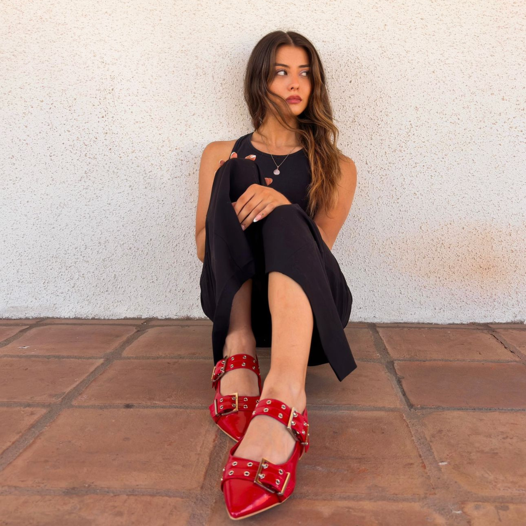 BALLERINA MUJER CHALADA SLIK-1 ROJO CASUAL - 4