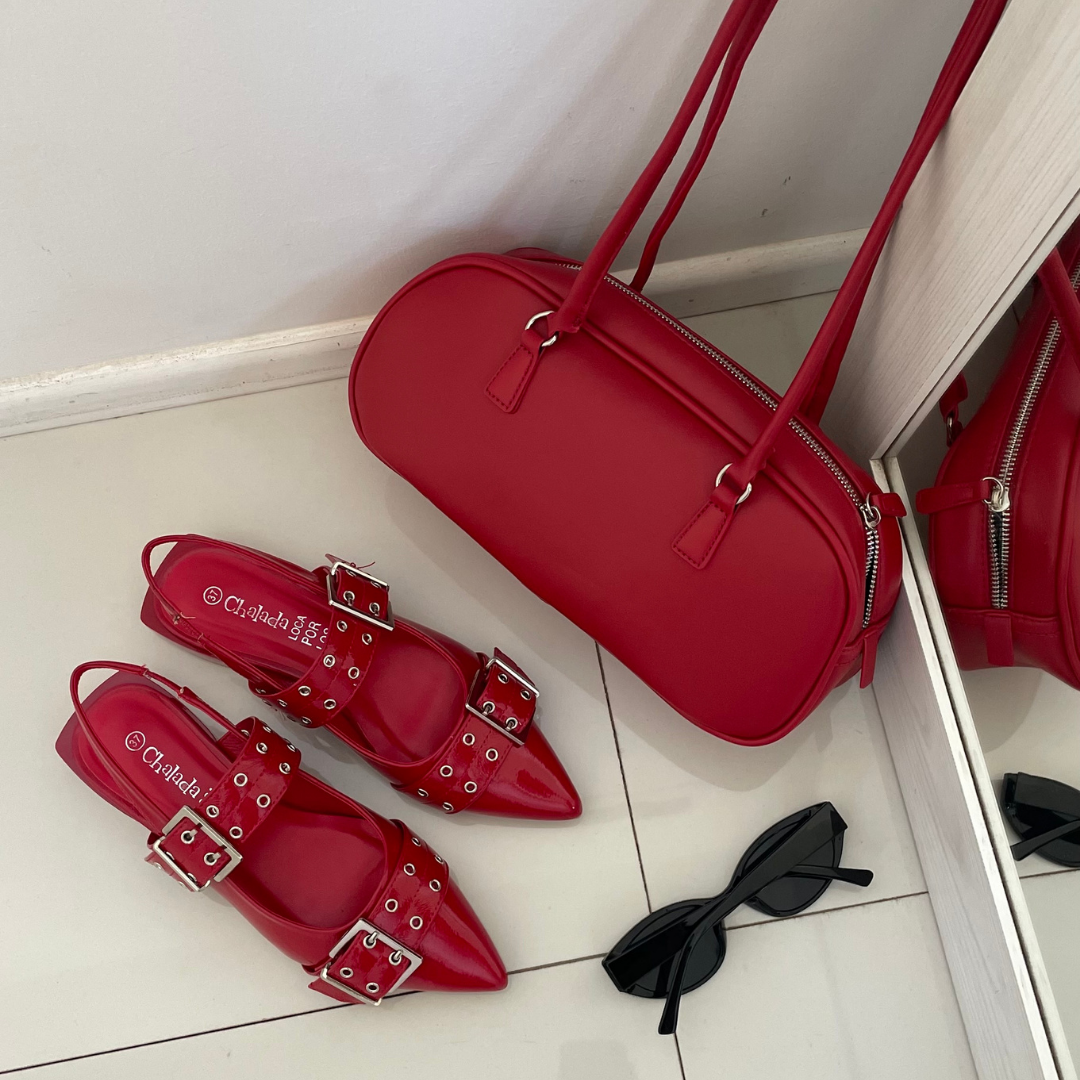 BALLERINA MUJER CHALADA SLIK-1 ROJO CASUAL - 5