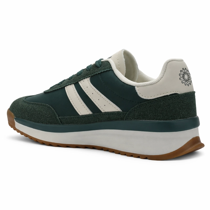 ZAPATILLA VERDE MUJER URBANO CHALADA FRONT - 4