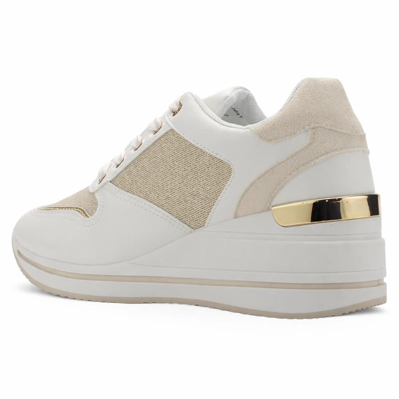 ZAPATILLA BLANCO Y DORADO MUJER URBANO CHALADA BOLKINEW - 4