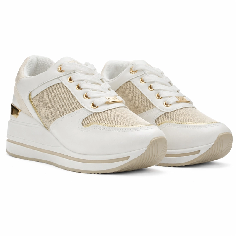ZAPATILLA BLANCO Y DORADO MUJER URBANO CHALADA BOLKINEW - 6